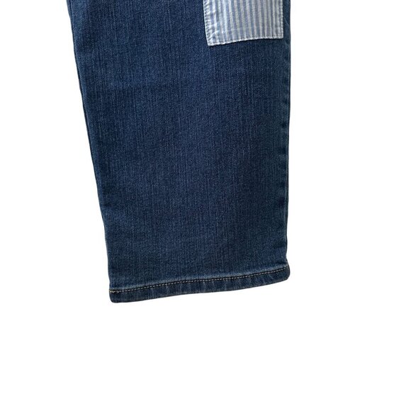 Style & Co. Straight Leg Patchwork Relaxed Denim Jeans Mid-Wash Pockets Women 10 - Picture 9 of 16